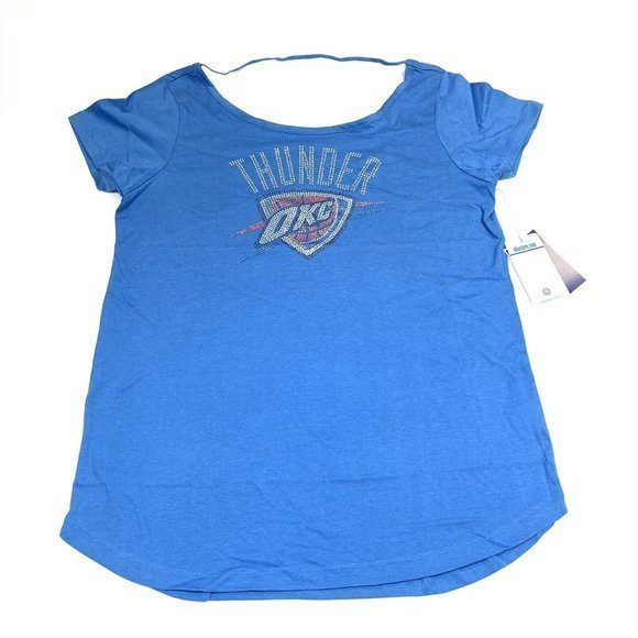 OKC‎ Oklahoma City Thunder Top Women’s Size M G-III 4Her by Carl Banks Blue NBA - Picture 1 of 5